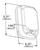 Rectangular Dual-System Backup Light, Female Pin | GRO62381