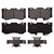 QuickStop Front/Rear Disc Brake Pad Set Ceramic | WAGZD1784