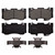 QuickStop Front/Rear Disc Brake Pad Set Ceramic | WAGZD1784