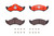 Premium NAO Ceramic OE Equivalent Front Brake Pad Set | BBBP18005N