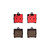 Premium NAO Ceramic OE Equivalent Rear Disc Brake Pad Set | BBBP50025N