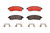 Premium NAO Ceramic OE Equivalent Rear Disc Brake Pad Set | BBBP24107N