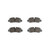 Premium NAO Ceramic OE Equivalent Rear Disc Brake Pad Set | BBBP50126N