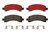 Premium NAO Ceramic OE Equivalent Rear Disc Brake Pad Set | BBBP10048N