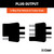 4-Way Flat Connector Plug & Socket with 12" & 48" Wires (Packaged) | CRT58355