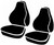 TR40 Series - Wrangler Saddleblanket Custom Fit Front Seat Cover - Solid Gray | 947TRS49-7 BLACK