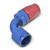 12AN ProClassic 90 Degree 7/8" Radius Hose End With Red/Blue Finish | RUS610190