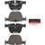 Premium NAO Ceramic OE Equivalent Rear Disc Brake Pad Set | BBBP06053N