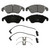 QuickStop Front Disc Brake Pad Set Semi-Metallic | WAGZX1322A