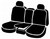 TR40 Series - Wrangler Saddleblanket Custom Fit Front Seat Cover - Solid Black | 947TRS48-23 BLACK