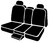 TR40 Series - Wrangler Saddleblanket Custom Fit Front Seat Cover - Solid Gray | 947TRS49-40 BLACK