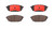 Premium NAO Ceramic OE Equivalent Rear Disc Brake Pad Set | BBBP24142N