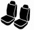 TR40 Series - Wrangler Saddleblanket Custom Fit Front Seat Cover - Solid Gray | 947TRS49-41 BLACK