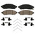 QuickStop Front Disc Brake Pad Set Ceramic | WAGZD1094