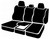 TR40 Series - Wrangler Saddleblanket Custom Fit Front Seat Cover - Solid Black | 947TRS47-30 BLACK