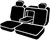 TR40 Series - Wrangler Saddleblanket Custom Fit Rear Seat Cover - Solid Gray | 947TRS42-17 GRAY