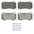 OEX Front Disc Brake Pad Set Premium Ceramic | WAGOEX1149