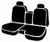 TR40 Series - Wrangler Saddleblanket Custom Fit Front Seat Cover - Black | 947TR47-64 BLACK