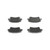 Premium NAO Ceramic OE Equivalent Rear Disc Brake Pad Set | BBBP30047N