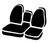 TR40 Series - Wrangler Saddleblanket Custom Fit Front Seat Cover - Black | 947TR47-31 BLACK