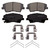 QuickStop Front Disc Brake Pad Set Ceramic | WAGZD1912