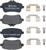 Premium Low-Met OE Equivalent Rear Disc Brake Pad Set | BBBP50099