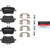 Premium NAO Ceramic OE Equivalent Rear Disc Brake Pad Set | BBBP50135N