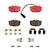 Premium NAO Ceramic OE Equivalent Rear Disc Brake Pad Set | BBBP85046N