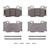 OEX Rear Disc Brake Pad Set Premium Ceramic | WAGOEX1347