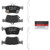 Premium NAO Ceramic OE Equivalent Rear Disc Brake Pad Set | BBBP28089N