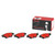 Premium NAO Ceramic OE Equivalent Rear Disc Brake Pad Set | BBBP49062N