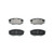Premium NAO Ceramic OE Equivalent Front Brake Pad Set | BBBP30055N