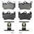 QuickStop Rear Disc Brake Pad Set Semi-Metallic | WAGZX978A