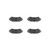 Premium NAO Ceramic OE Equivalent Rear Disc Brake Pad Set | BBBP83049N