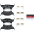 Premium NAO Ceramic OE Equivalent Rear Disc Brake Pad Set | BBBP24168N