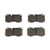 Premium NAO Ceramic OE Equivalent Front Brake Pad Set | BBBP50074N