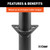 A-Frame Trailer Tongue Jack, 5,000 lbs. Support Capacity, 15 Inches Vertical Travel | CRT25007