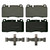 QuickStop Front Disc Brake Pad Set Ceramic | WAGZD1663