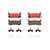 Premium NAO Ceramic OE Equivalent Rear Disc Brake Pad Set | BBBP49021N