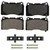 QuickStop Front Disc Brake Pad Set Ceramic | WAGZD1050B