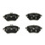 Premium NAO Ceramic OE Equivalent Rear Disc Brake Pad Set | BBBP50136N