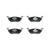 Premium NAO Ceramic OE Equivalent Rear Disc Brake Pad Set | BBBP24085N