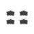 Premium NAO Ceramic OE Equivalent Rear Disc Brake Pad Set | BBBP85020N