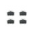 Premium NAO Ceramic OE Equivalent Rear Disc Brake Pad Set | BBBP85020N