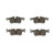 Premium NAO Ceramic OE Equivalent Rear Disc Brake Pad Set | BBBP06094N