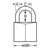 1-9/16in (40mm) Wide Solid Brass Body Padlock | 500140D
