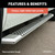 AdvantEDGE 5-1/2" x 85" Chrome Aluminum Side Bars (No Brackets) | AOR2055885