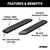 AdvantEDGE 5-1/2" x 53" Black Aluminum Side Bars (No Brackets) | AOR2055953