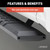 AdvantEDGE 5-1/2" x 53" Black Aluminum Side Bars (No Brackets) | AOR2055953