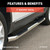 3" Round Polished Stainless Side Bars, Select Toyota Tacoma | AOR202009-2